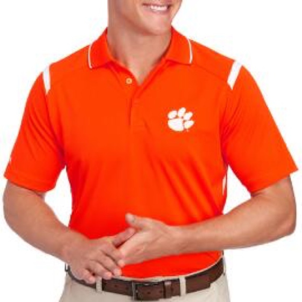 Free Shipping!!!Clemson Men’s College Polo